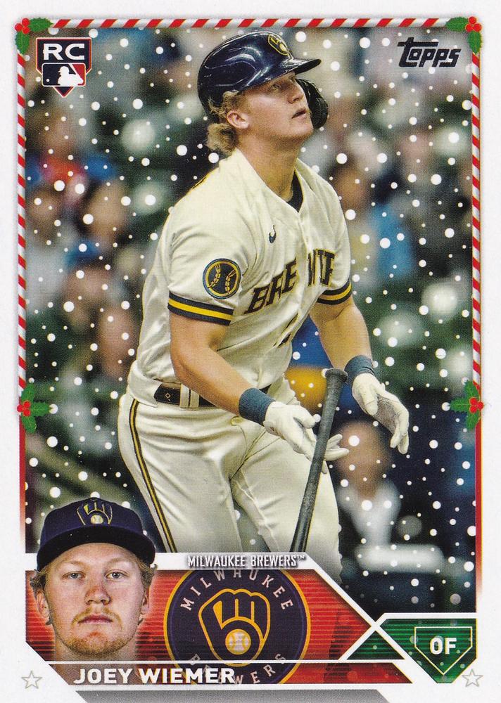 2023 Topps Holiday Joey Wiemer RC H101 Milwaukee Brewers