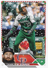 Load image into Gallery viewer, 2023 Topps Holiday Charlie Blackmon  H109 Colorado Rockies
