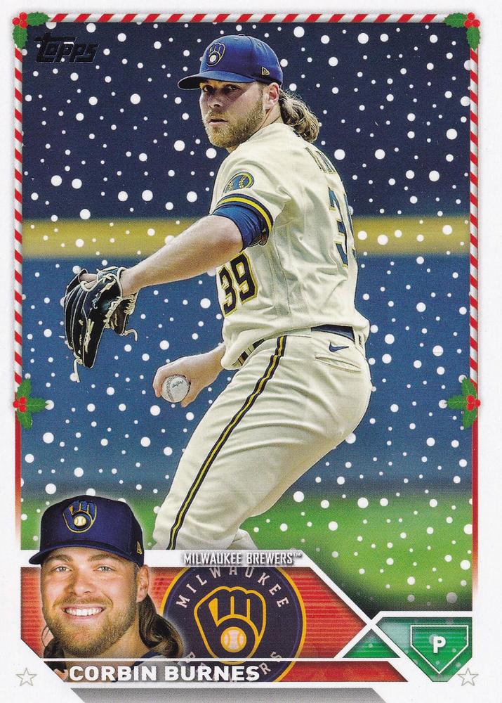 2023 Topps Holiday Corbin Burnes  H112 Milwaukee Brewers