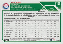 Load image into Gallery viewer, 2023 Topps Holiday Josh Jung RC H120 Texas Rangers
