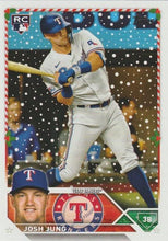 Load image into Gallery viewer, 2023 Topps Holiday Josh Jung RC H120 Texas Rangers
