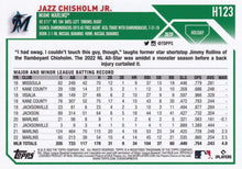 Load image into Gallery viewer, 2023 Topps Holiday Jazz Chisholm Jr.  H123 Miami Marlins
