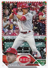 Load image into Gallery viewer, 2023 Topps Holiday Spencer Steer RC H125 Cincinnati Reds
