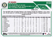 Load image into Gallery viewer, 2023 Topps Holiday JP Sears  H133 Oakland Athletics
