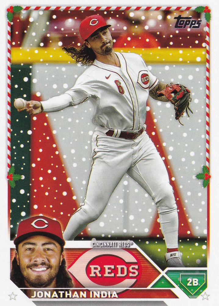 2023 Topps Holiday Jonathan India  H135 Cincinnati Reds