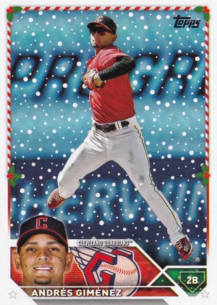 2023 Topps Holiday Andrés Giménez  H136 Cleveland Guardians