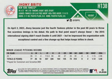 Load image into Gallery viewer, 2023 Topps Holiday Jhony Brito RC H138 New York Yankees
