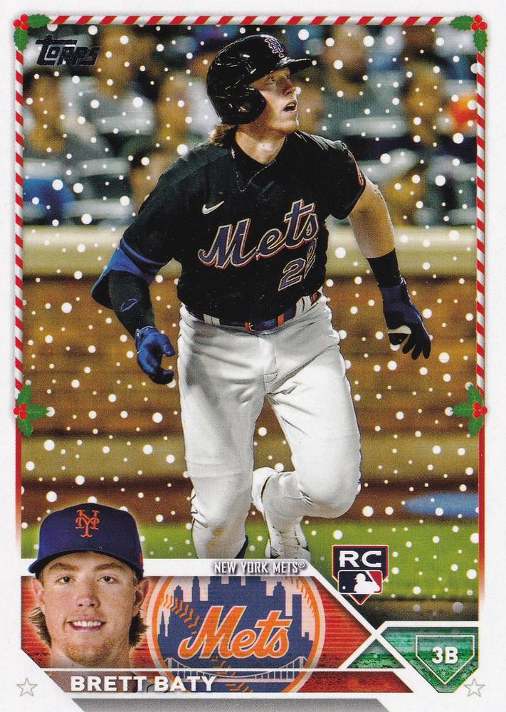 2023 Topps Holiday Brett Baty RC H151 New York Mets