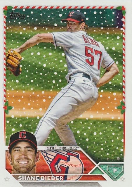 2023 Topps Holiday Shane Bieber  H153 Cleveland Guardians