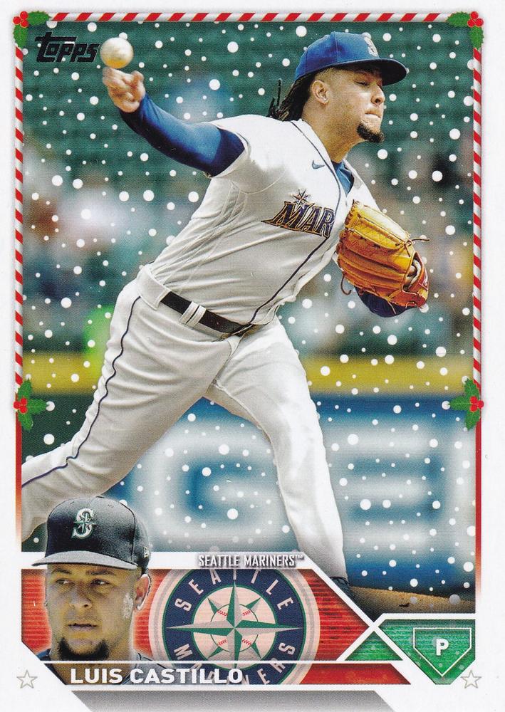 2023 Topps Holiday Luis Castillo  H156 Seattle Mariners