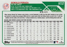 Load image into Gallery viewer, 2023 Topps Holiday Oswald Peraza RC H157 New York Yankees
