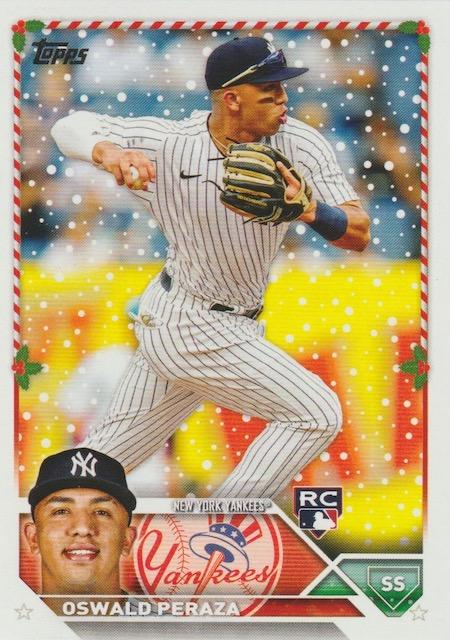 2023 Topps Holiday Oswald Peraza RC H157 New York Yankees