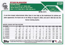 Load image into Gallery viewer, 2023 Topps Holiday Ryan McMahon  H159 Colorado Rockies
