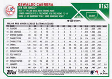 Load image into Gallery viewer, 2023 Topps Holiday Oswaldo Cabrera RC H163 New York Yankees
