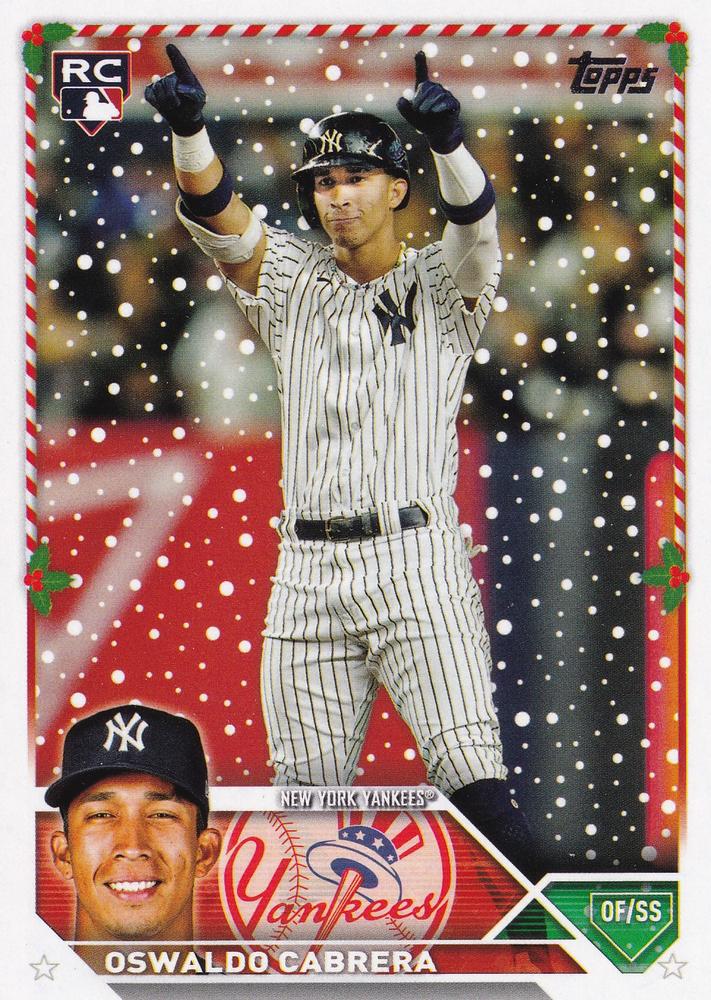 2023 Topps Holiday Oswaldo Cabrera RC H163 New York Yankees