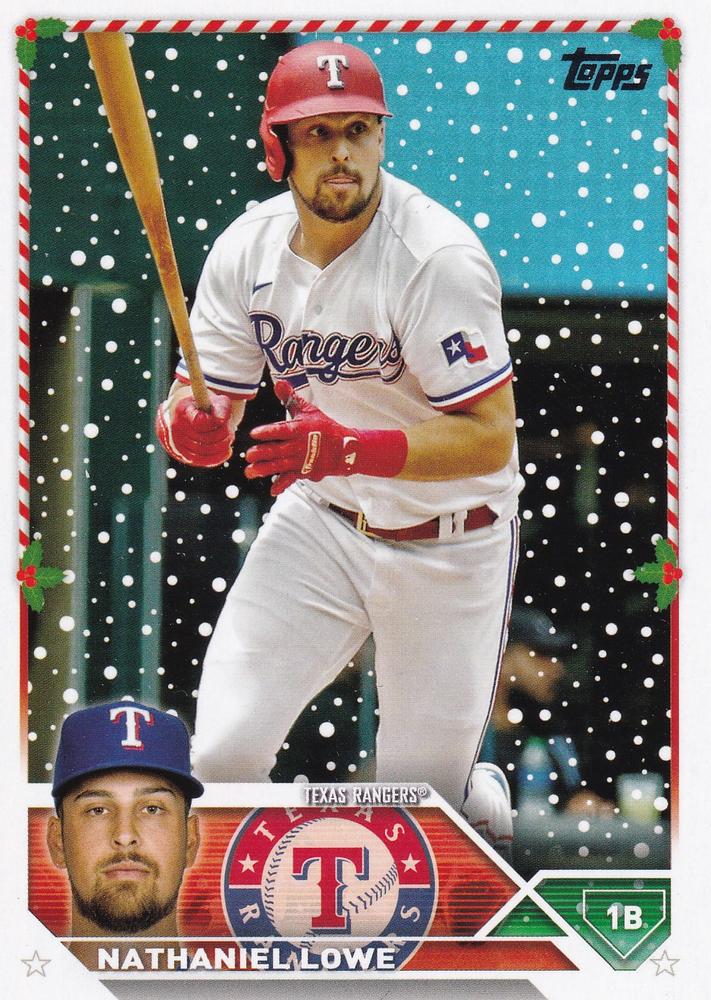2023 Topps Holiday Nathaniel Lowe  H165 Texas Rangers