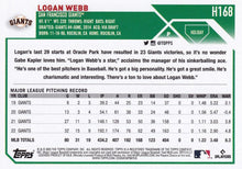 Load image into Gallery viewer, 2023 Topps Holiday Logan Webb  H168 San Francisco Giants
