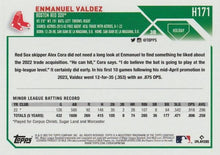 Load image into Gallery viewer, 2023 Topps Holiday Enmanuel Valdez RC H171 Boston Red Sox
