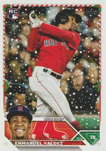 Load image into Gallery viewer, 2023 Topps Holiday Enmanuel Valdez RC H171 Boston Red Sox
