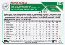 Load image into Gallery viewer, 2023 Topps Holiday Miguel Vargas RC H172 Los Angeles Dodgers
