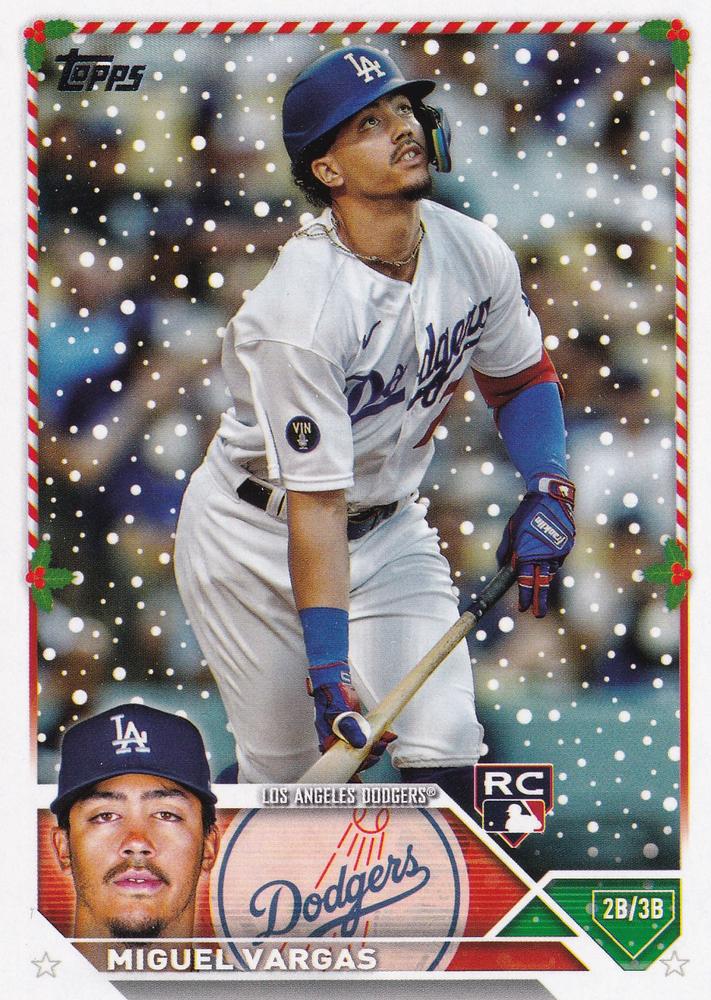 2023 Topps Holiday Miguel Vargas RC H172 Los Angeles Dodgers
