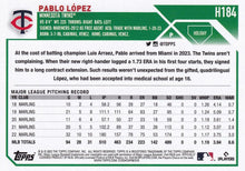 Load image into Gallery viewer, 2023 Topps Holiday Pablo López  H184 Minnesota Twins
