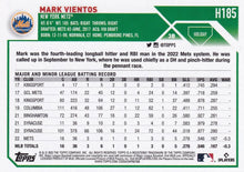 Load image into Gallery viewer, 2023 Topps Holiday Mark Vientos RC H185 New York Mets
