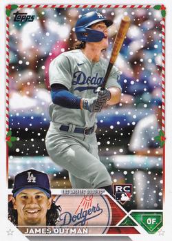 2023 Topps Holiday James Outman RC H186 Los Angeles Dodgers