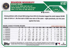 Load image into Gallery viewer, 2023 Topps Holiday Brandon Woodruff H187 Milwaukee Brewers
