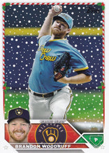 Load image into Gallery viewer, 2023 Topps Holiday Brandon Woodruff H187 Milwaukee Brewers
