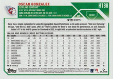Load image into Gallery viewer, 2023 Topps Holiday Oscar Gonzalez RC H188 Cleveland Guardians
