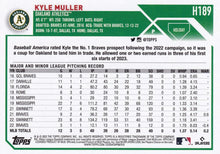 Load image into Gallery viewer, 2023 Topps Holiday Kyle Muller H189 Oakland Athletics
