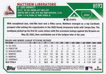 Load image into Gallery viewer, 2023 Topps Holiday Matthew Liberatore RC H193 St. Louis Cardinals
