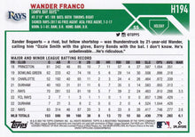 Load image into Gallery viewer, 2023 Topps Holiday Wander Franco H194 Tampa Bay Rays
