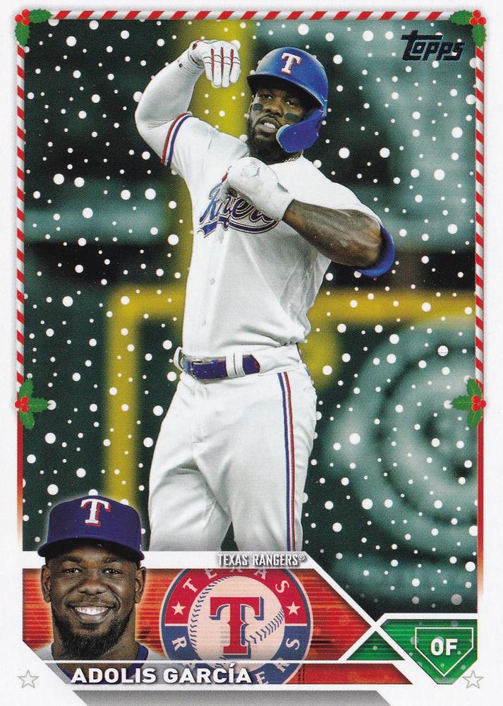 2023 Topps Holiday Adolis GarcÃ­a H195 Texas Rangers