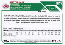 Load image into Gallery viewer, 2023 Topps Holiday Matt McLain RC H196 Cincinnati Reds
