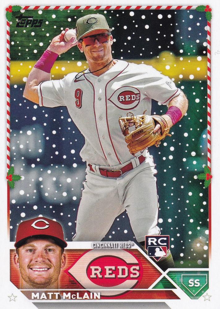 2023 Topps Holiday Matt McLain RC H196 Cincinnati Reds