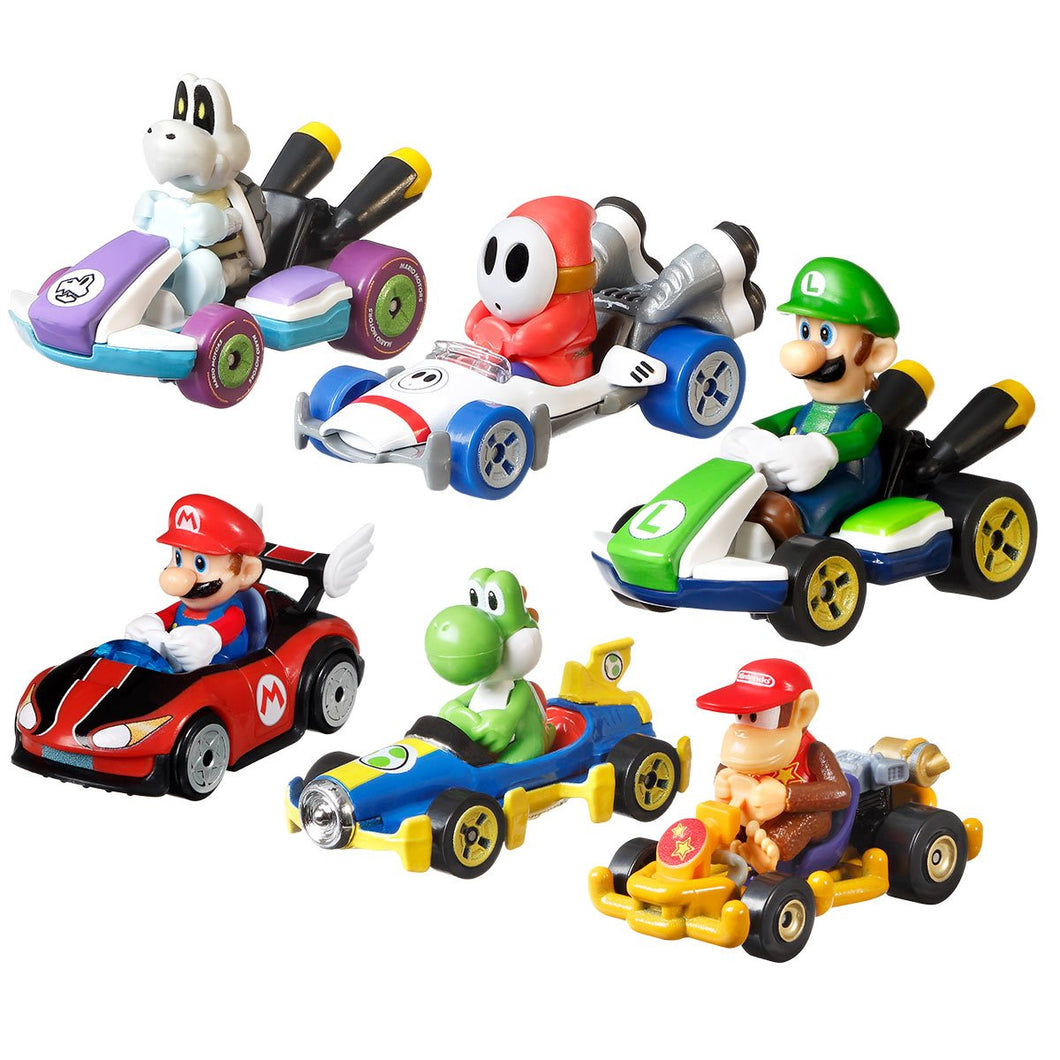 Hot Wheels Mario Kart Character Cars Diecast Complete Set of 8 Vehicles