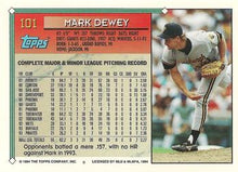 تحميل الصورة إلى عارض المعرض، 1994 Topps Mark Dewey # 101 Pittsburgh Pirates
