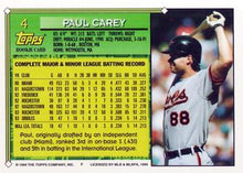 Load image into Gallery viewer, 1994 TOPPS Paul Carey FS, RC # 4 Baltimore Orioles
