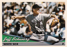 Load image into Gallery viewer, 1994 Topps Jeff Schwarz RC # 33 Chicago White Sox
