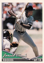 تحميل الصورة إلى عارض المعرض، 1994 Topps Jerald Clark # 77 Colorado Rockies
