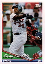 تحميل الصورة إلى عارض المعرض، 1994 Topps Kirby Puckett # 100 Minnesota Twins
