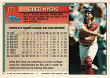 将图片加载到图库查看器，1994 Topps Greg Myers # 171 California Angels
