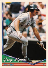 将图片加载到图库查看器，1994 Topps Greg Myers # 171 California Angels
