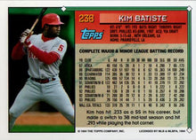 将图片加载到图库查看器，1994 Topps Kim Batiste # 238 Philadelphia Phillies
