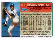 将图片加载到图库查看器，1994 Topps Pedro Martinez # 268 Los Angeles Dodgers
