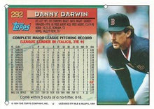 将图片加载到图库查看器，1994 Topps Danny Darwin # 292 Boston Red Sox
