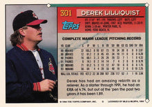 将图片加载到图库查看器，1994 Topps Derek Lilliquist # 301 Cleveland Indians
