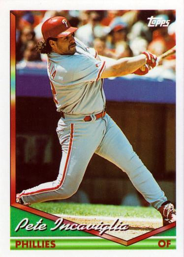 1994 Topps Pete Incaviglia # 323 Philadelphia Phillies